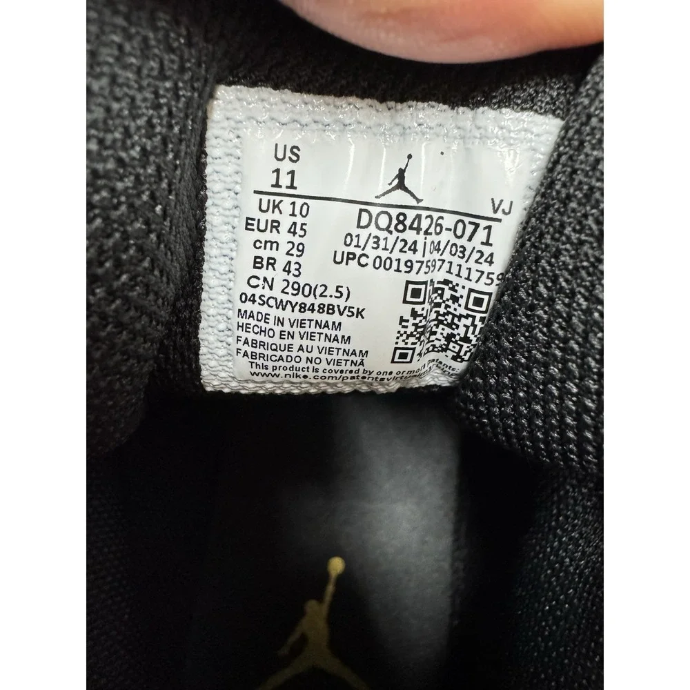 Brand New Air Jordan 1 One Mid Black Gold Sneakers Shoe DQ8426-071 Men's Size 11